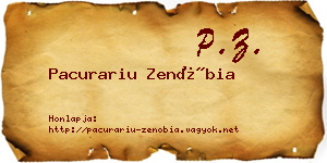 Pacurariu Zenóbia névjegykártya